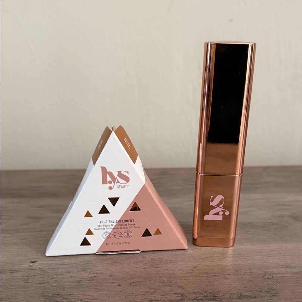 LYS BEAUTY-Aim High Cream Highlighter Stick & True Enlightenment Finisher Powder